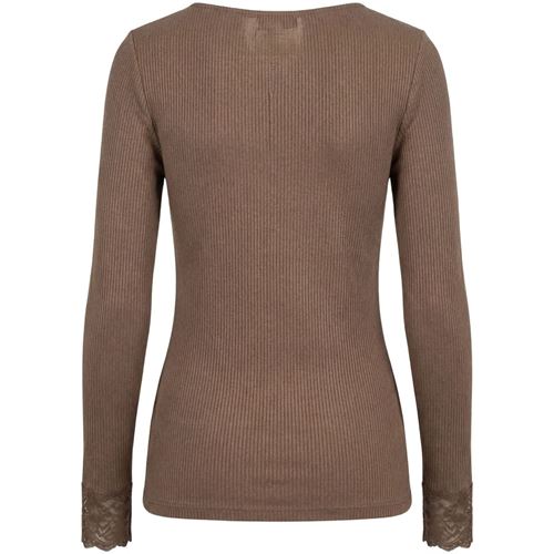 Toppar - Dee lace blouse – Taupe